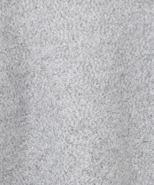 GRACE CONTINENTAL ラメVネックニットトップ シルバー