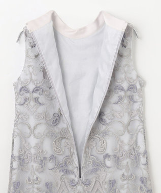 GRACE CONTINENTAL ラメオーナメントミニドレス グレー