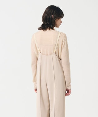 GRACE CONTINENTAL ワイドサロペット ベージュ