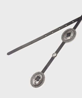 GRACE CONTINENTAL コンチョレザーベルト ブラック