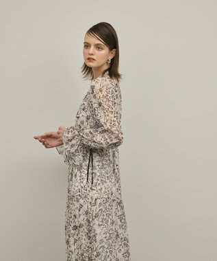 GRACE CONTINENTAL ドロストティアードフレアワンピース キナリ