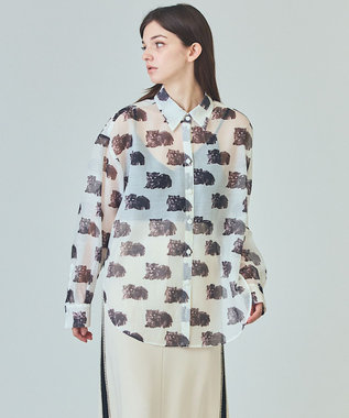 GRACE CONTINENTAL シアーCatブラウス キナリ