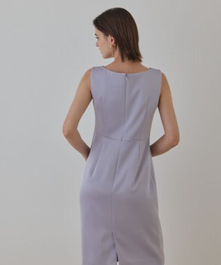 GRACE CONTINENTAL サテンクロスドレープワンピース ラベンダー
