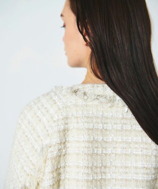 GRACE CONTINENTAL フリンジドルマンジャケット キナリ