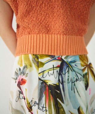 GRACE CONTINENTAL カノコショートニットトップ オレンジ