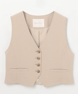 GRACE CONTINENTAL トリアセショートジレ ベージュ