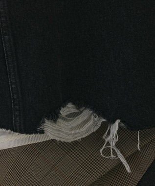 GRACE CONTINENTAL フリンジスタッズデニムジャケット ブラック