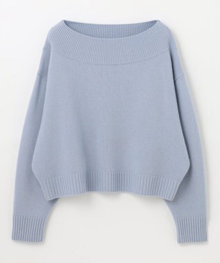 GRACE CONTINENTAL ウールルーズニットトップ サックス