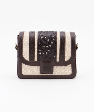 GRACE CONTINENTAL Cutwork mini Bag ダークブラウン