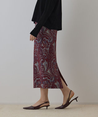 GRACE CONTINENTAL ラメペイズリージャガードスカート