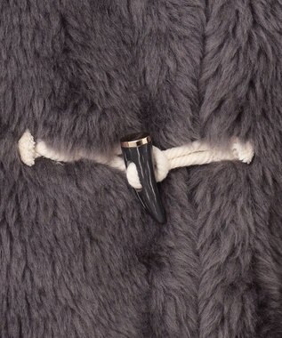 GRACE CONTINENTAL ウールボアショートコート チャコール