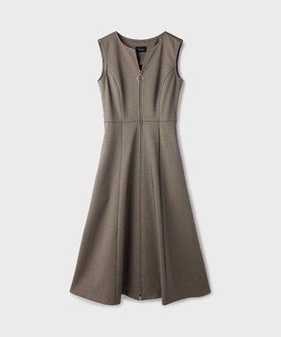 GRACE CONTINENTAL フレア切替カットワンピース ベージュ