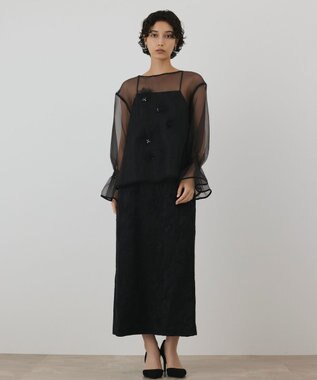 GRACE CONTINENTAL フラワー刺繍セットワンピース