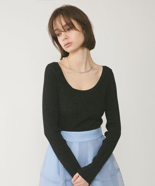 GRACE CONTINENTAL ハイゲージラメニットトップ