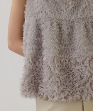 GRACE CONTINENTAL フラワーチュールキャミ グレー