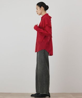 GRACE CONTINENTAL ストール付シャツ レッド