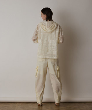 GRACE CONTINENTAL キカレースフード付トップ キナリ