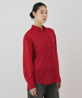GRACE CONTINENTAL ストール付シャツ レッド