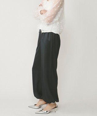 GRACE CONTINENTAL チンツサテンパンツ ブラック