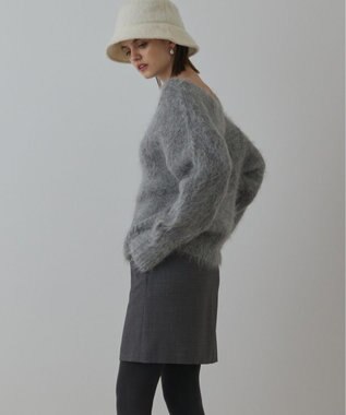 GRACE CONTINENTAL ウールギャバミニスカート