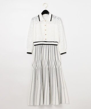 レース切替ニットワンピース Grace Continental Grace Continental グレースコンチネンタル 通販