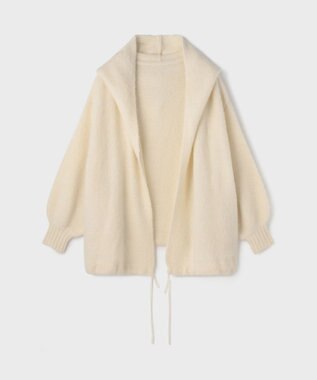 GRACE CONTINENTAL ストールアルパカカーディガン ホワイト