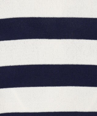 GRACE CONTINENTAL ニットボーダーカーディガン ネイビー