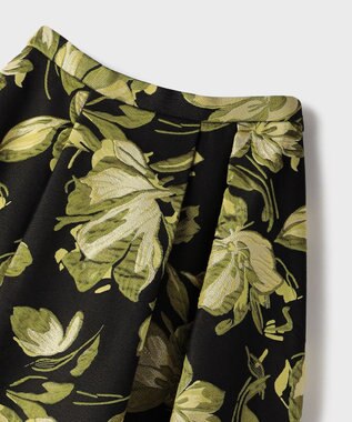 GRACE CONTINENTAL ラメフラワージャガードスカート イエロー