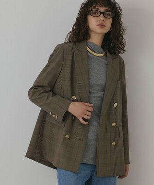 GRACE CONTINENTAL バックベンツダブルジャケット マルチ