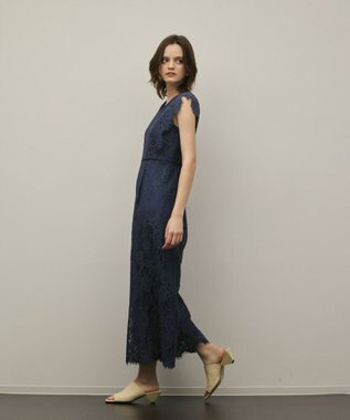 GRACE CONTINENTAL コードレースサロペット ブルー