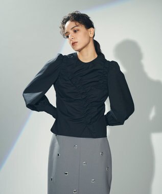 新品【グレースコンチネンタル　ダイアグラム】ギャザー　ブラウス　パフスリーブ ギャザートップ / GRACE CONTINENTAL | GRACE CONTINENTAL