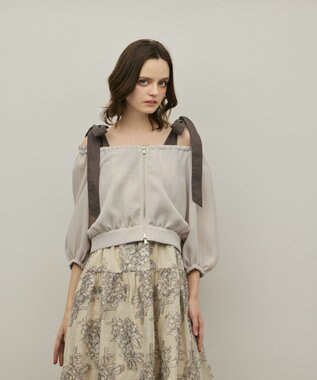 GRACE CONTINENTAL カラミ2wayジャケット ベージュ