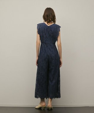 GRACE CONTINENTAL コードレースサロペット ブルー