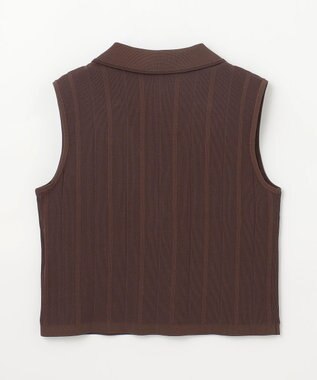 GRACE CONTINENTAL ダブルフロントニットジレ ブラウン