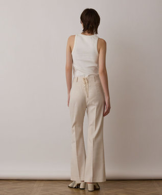 GRACE CONTINENTAL リネンサテンフレアパンツ キナリ