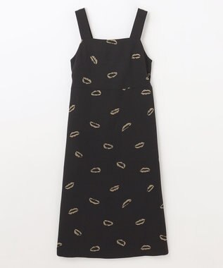 GRACE CONTINENTAL リップモチーフドレス ブラック