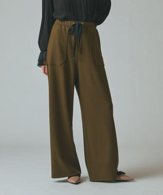 GRACE CONTINENTAL ウールジャージパンツ カーキ