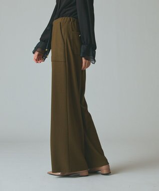 GRACE CONTINENTAL ウールジャージパンツ カーキ