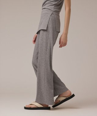 GRACE CONTINENTAL ラメリブジャージパンツ グレー