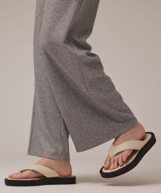 GRACE CONTINENTAL ラメリブジャージパンツ グレー