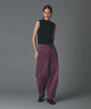 GRACE CONTINENTAL ラップ2wayデニムパンツ ボルドー
