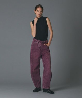 GRACE CONTINENTAL ラップ2wayデニムパンツ ボルドー
