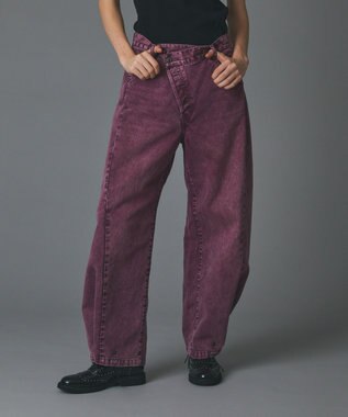GRACE CONTINENTAL ラップ2wayデニムパンツ ボルドー