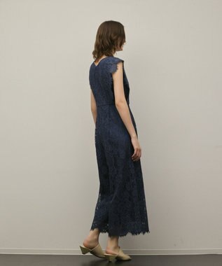 GRACE CONTINENTAL コードレースサロペット ブルー