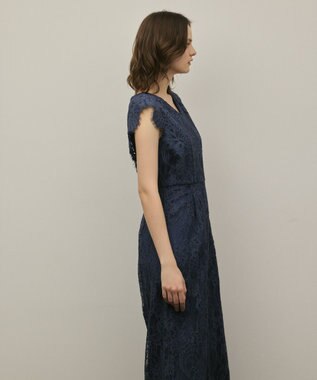 GRACE CONTINENTAL コードレースサロペット ブルー