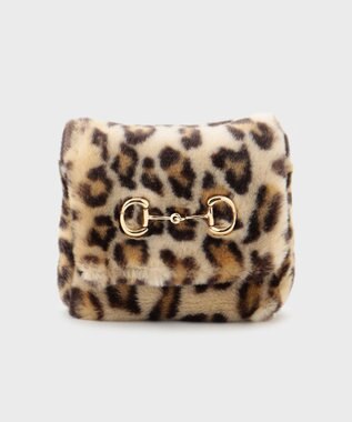 GRACE CONTINENTAL a point etcレオパードミニバッグ ブラウン