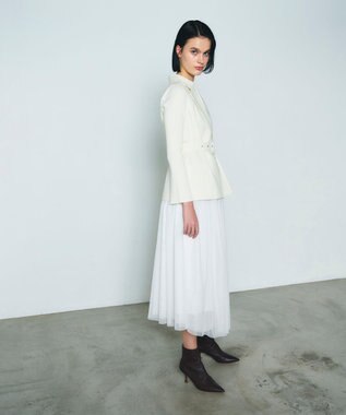 GRACE CONTINENTAL テーラーチュールワンピース ホワイト