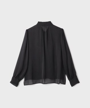 GRACE CONTINENTAL ストライプボウブラウス ブラック