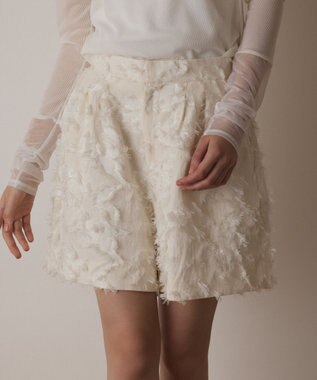 GRACE CONTINENTAL カットジャガードショートパンツ キナリ