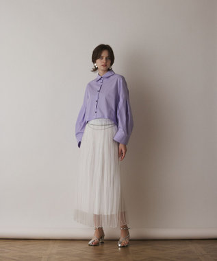 GRACE CONTINENTAL ビッグスリーブシャツ パープル